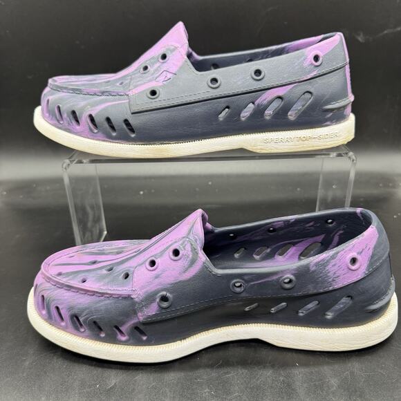 Sperry Authentic Original Float Boat Shoe Mens Size 6 Womens Size 8 Purple Black - Picture 2 of 7